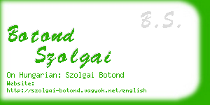 botond szolgai business card